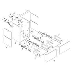 Hansgrohe Xilesa E Waschtischunterschrank 780x470mm, 2 SK PushOpen für Waschtisch, ... HANSGROHE-54296780 4059625556221 (Abb. 1)