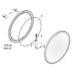 Hansgrohe Xarita Lite S Spiegel, runder LED-Beleuchtung 700x30mm, für Wandschalter,... HANSGROHE-54966670 4059625535776 (Abb. 1)