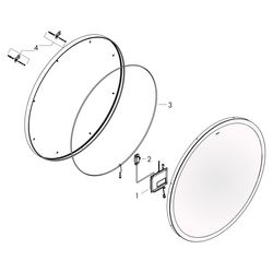 hansgrohe Xarita Lite S Spiegel, Mattschwarz, mit runder LED-Beleuchtung 700x700x30... HANSGROHE-54979670 4059625536032 (Abb. 1)