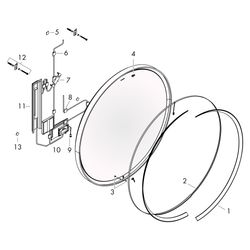hansgrohe Xarita S Spiegel mit LED-Beleuchtung 700x700x50mm Infrarot Sensor, Mattwe... HANSGROHE-54991700 4059625463772 (Abb. 1)