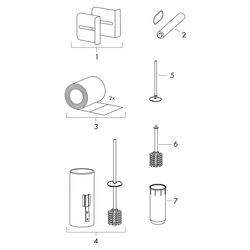 hansgrohe XtraStoris Rock Einbau Toilettenbürstenhalter, Mattschwarz mit Ablage und... HANSGROHE-56060670 4059625489390 (Abb. 1)