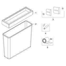 hansgrohe XtraStoris Rock Einbau Abfalleimer Mattweiß mit befliesbarer Tür 300x300x... HANSGROHE-56089700 4059625489321 (Abb. 1)