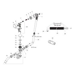 hansgrohe Exafill S Komplettset Wanneneinlauf, Ablauf-, Überlaufgarnitur für Normal... HANSGROHE-58113000 4011097423913 (Abb. 1)