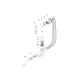 hansgrohe Flexaplus Ab- und Überlaufgarnitur Komplettset Chrom flexibler Überlaufsc... HANSGROHE-58143000 4011097232874 (Abb. 1)