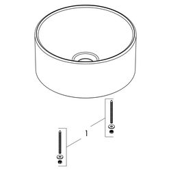 hansgrohe Xuniva S Aufsatzwaschtisch 300x300mm ohne Hahnloch und Überlauf, Weiß... HANSGROHE-60163450 4059625475607 (Abb. 1)