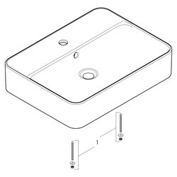 hansgrohe Xuniva Q Aufsatzwaschtisch 600x450mm mit Hahnloch und Überlauf, Weiß... HANSGROHE-60172450 4059625475843 (Abb. 1)