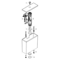 hansgrohe EluPura Original Q Aufsatzspülkasten mit seitlichem Wasseranschluss, Weiß... HANSGROHE-60271450 4059625536513 (Abb. 1)