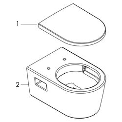 Hansgrohe EluPura Original S Wand WC Set AquaChannel Flush, WC-Sitz, SoftClose, Qui... HANSGROHE-60288450 4059625548721 (Abb. 1)