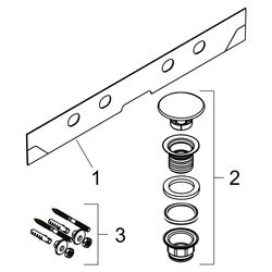 Hansgrohe Xelu Q Aufsatzwaschtisch geschliffen 1000x480mm, 2 Hahnlöcher ohne Überla... HANSGROHE-61040450 4059625414132 (Abb. 1)