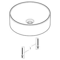 hansgrohe Xuniva S Aufsatzwaschtisch 400x400mm ohne Hahnloch und Überlauf, SmartCle... HANSGROHE-61071450 4059625475638 (Abb. 1)