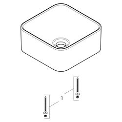 hansgrohe Xuniva Q Aufsatzwaschtisch 300x300mm ohne Hahnloch und Überlauf, SmartCle... HANSGROHE-61074450 4059625475690 (Abb. 1)