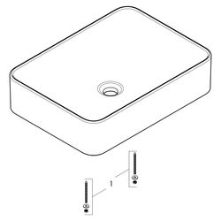 hansgrohe Xuniva Q Aufsatzwaschtisch 550x400mm ohne Hahnloch und Überlauf, SmartCle... HANSGROHE-61075450 4059625475713 (Abb. 1)