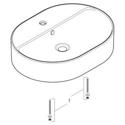 hansgrohe Xuniva U Aufsatzwaschtisch 600x450mm mit Hahnloch und Überlauf, SmartClea... HANSGROHE-61080450 4059625475812 (Abb. 1)
