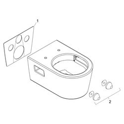 Hansgrohe EluPura Original S Wand WC 540 AquaChannel Flush, SmartClean, Weiß... HANSGROHE-61178450 4059625536520 (Abb. 1)