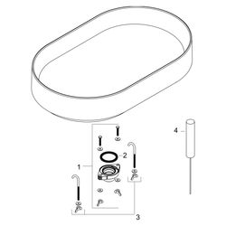 Hansgrohe Aufsatzwaschtisch Xuniva Evo U, 650x400x120mm, SmartClean, HygieneEffect,... HANSGROHE-63009450 4059625591154 (Abb. 1)