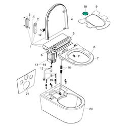 Hansgrohe LavaPura Element S Wand-Dusch-WC Set AquaHelix Flush, SmartClean, Hygiene... HANSGROHE-63021450 4059625686775 (Abb. 1)