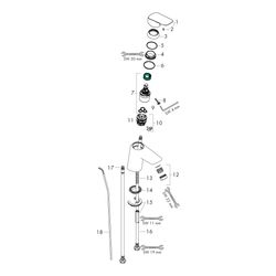 hansgrohe Logis Einhebel-Waschtischmischer 70mm 5l/min CoolStart, Mattschwarz mit Z... HANSGROHE-71072670 4059625460559 (Abb. 1)