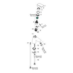 hansgrohe Logis Einhebel-Waschtischmischer 70mm 5l/min CoolStart Chrom ohne Garnitu... HANSGROHE-71073000 4011097738680 (Abb. 1)