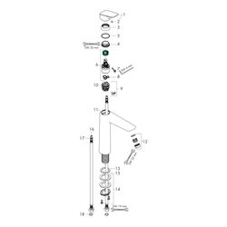 hansgrohe Logis Einhebel-Waschtischmischer 190mm 5l/min Chrom ohne Garnitur... HANSGROHE-71091000 4011097738611 (Abb. 1)