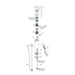 hansgrohe Logis Einhebel-Waschtischmischer 100mm 5l/min Chrom mit Zugstangen-Garnit... HANSGROHE-71100000 4011097738581 (Abb. 1)