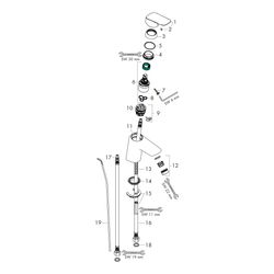 hansgrohe Logis Einhebel-Waschtischmischer 100mm 5l/min Chrom mit Metall-Zugstangen... HANSGROHE-71171000 4011097783482 (Abb. 1)