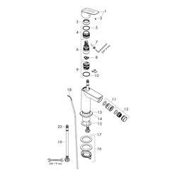 hansgrohe Logis Einhebel-Bidetmischer 110mm 5l/min Fine Chrom mit Zugstangen-Garnit... HANSGROHE-71201000 4059625395318 (Abb. 1)