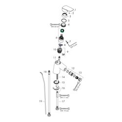hansgrohe Logis Einhebel-Bidetmischer 70mm 7,2l/min Mattschwarz mit Zugstangen-Garn... HANSGROHE-71204670 4059625461648 (Abb. 1)