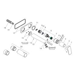hansgrohe Logis Einhebel-Waschtischmischer Unterputz 5l/min, Mattschwarz mit 195mm ... HANSGROHE-71220670 4059625470329 (Abb. 1)