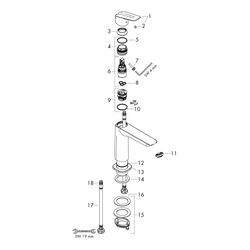 hansgrohe Logis Einhebel-Waschtischmischer 110mm 5l/min Fine Chrom mit Push-Open Ga... HANSGROHE-71252000 4059625356180 (Abb. 1)