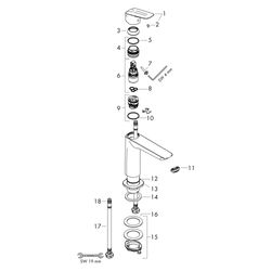 Hansgrohe Logis Einhebel-Waschtischmischer 110mm 5l/min Fine, Mattschwarz ohne Garn... HANSGROHE-71253670 4059625462133 (Abb. 1)