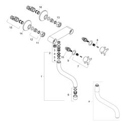 hansgrohe 2-Griff Spültischarmatur Logis M32 Wandmodell 1jet chrom... HANSGROHE-71287000 4011097754017 (Abb. 1)