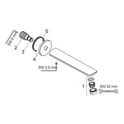 Hansgrohe Novus Wanneneinlauf DN 20, Chrom... HANSGROHE-71320000 4059625034064 (Abb. 1)