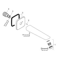 hansgrohe Logis Wanneneinlauf DN 20, Chrom... HANSGROHE-71410000 4011097738222 (Abb. 1)