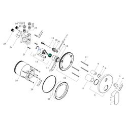 hansgrohe Vernis Blend Einhebel-Wannenmischer Unterputz 25l/min, Mattschwarz mit Si... HANSGROHE-71467670 4059625363683 (Abb. 1)