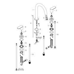 hansgrohe Vernis Blend 3-Loch Waschtischarmatur mit Zugstangen-Garnitur, Chrom... HANSGROHE-71553000 4059625325407 (Abb. 1)