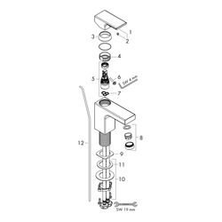 hansgrohe Vernis Shape Einhebel-Waschtischmischer 70mm 5l/min Chrom mit isolierter ... HANSGROHE-71560000 4059625321454 (Abb. 1)