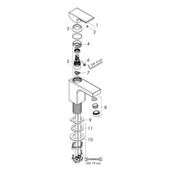 hansgrohe Vernis Shape Einhebel-Waschtischmischer 70mm 5l/min Chrom mit isolierter ... HANSGROHE-71567000 4059625325445 (Abb. 1)