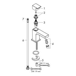 hansgrohe Vernis Shape Standventil 70, Mattschwarz mit Hebelgriff für Kaltwasser od... HANSGROHE-71592670 4059625325810 (Abb. 1)