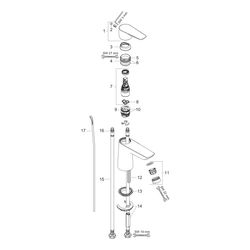 hansgrohe Talis E Einhebel-Waschtischmischer 80mm 5l/min Chrom CoolStart ohne Garni... HANSGROHE-71704000 4011097770666 (Abb. 1)