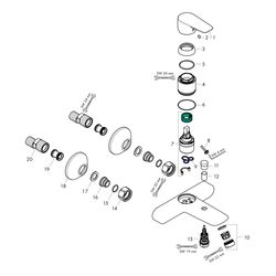 hansgrohe Talis E Einhebel-Wannenmischer Aufputz 19,2l/min, Bronze gebürstet... HANSGROHE-71740140 4059625232231 (Abb. 1)