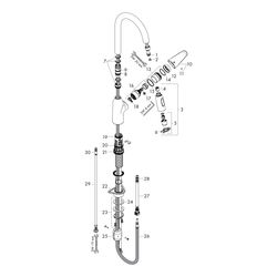 hansgrohe Focus M42 Einhebel-Küchenmischer 220mm 8l/min 2jet, Edelstahl Finish, Aus... HANSGROHE-71800800 4059625085110 (Abb. 1)