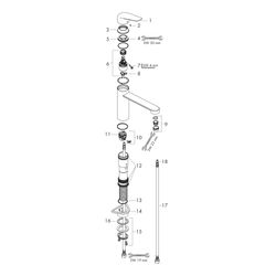 hansgrohe Focus M42 Einhebel-Küchenmischer 120mm 12l/min 1jet, Edelstahl Finish... HANSGROHE-71806800 4059625085028 (Abb. 1)