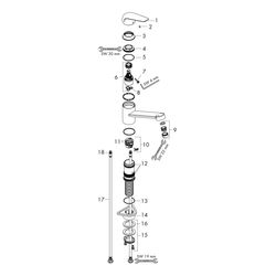 hansgrohe Focus M42 Einhebel-Küchenmischer 100mm 12l/min 1jet, Chrom... HANSGROHE-71808000 4059625085004 (Abb. 1)