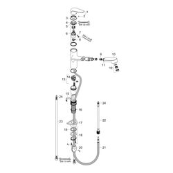 hansgrohe Focus M42 Einhebel-Küchenmischer 150mm 8l/min Ausziehauslauf, 1jet, Chrom... HANSGROHE-71814000 4059625098356 (Abb. 1)