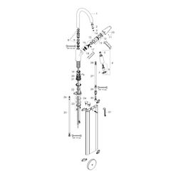 hansgrohe Focus M42 Einhebel-Küchenmischer 180mm 9l/min 2jet, sBox, Chrom, Ausziehb... HANSGROHE-71821000 4059625098394 (Abb. 1)
