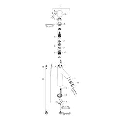 hansgrohe Talis S Einhebel-Waschtischmischer 100mm 5l/min mit Zugstangen-Garnitur, ... HANSGROHE-72020000 4011097770161 (Abb. 1)