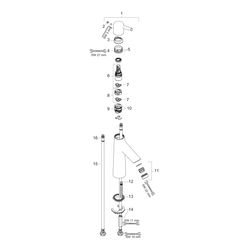 hansgrohe Talis S Einhebel-Waschtischmischer 100mm 5l/min ohne Garnitur, Chrom... HANSGROHE-72021000 4011097770154 (Abb. 1)