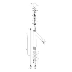 hansgrohe Talis S Einhebel-Waschtischmischer 190mm 5l/min mit Zugstangen-Garnitur, ... HANSGROHE-72031000 4011097770246 (Abb. 1)