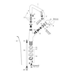 hansgrohe Talis S Einhebel-Waschtischmischer 210mm 5l/min mit Schwenkauslauf, Zugst... HANSGROHE-72105000 4011097770307 (Abb. 1)