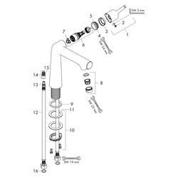 Hansgrohe Talis S Einhebel-Waschtischmischer 250mm 5l/min ohne Garnitur, Chrom... HANSGROHE-72116000 4011097782515 (Abb. 1)